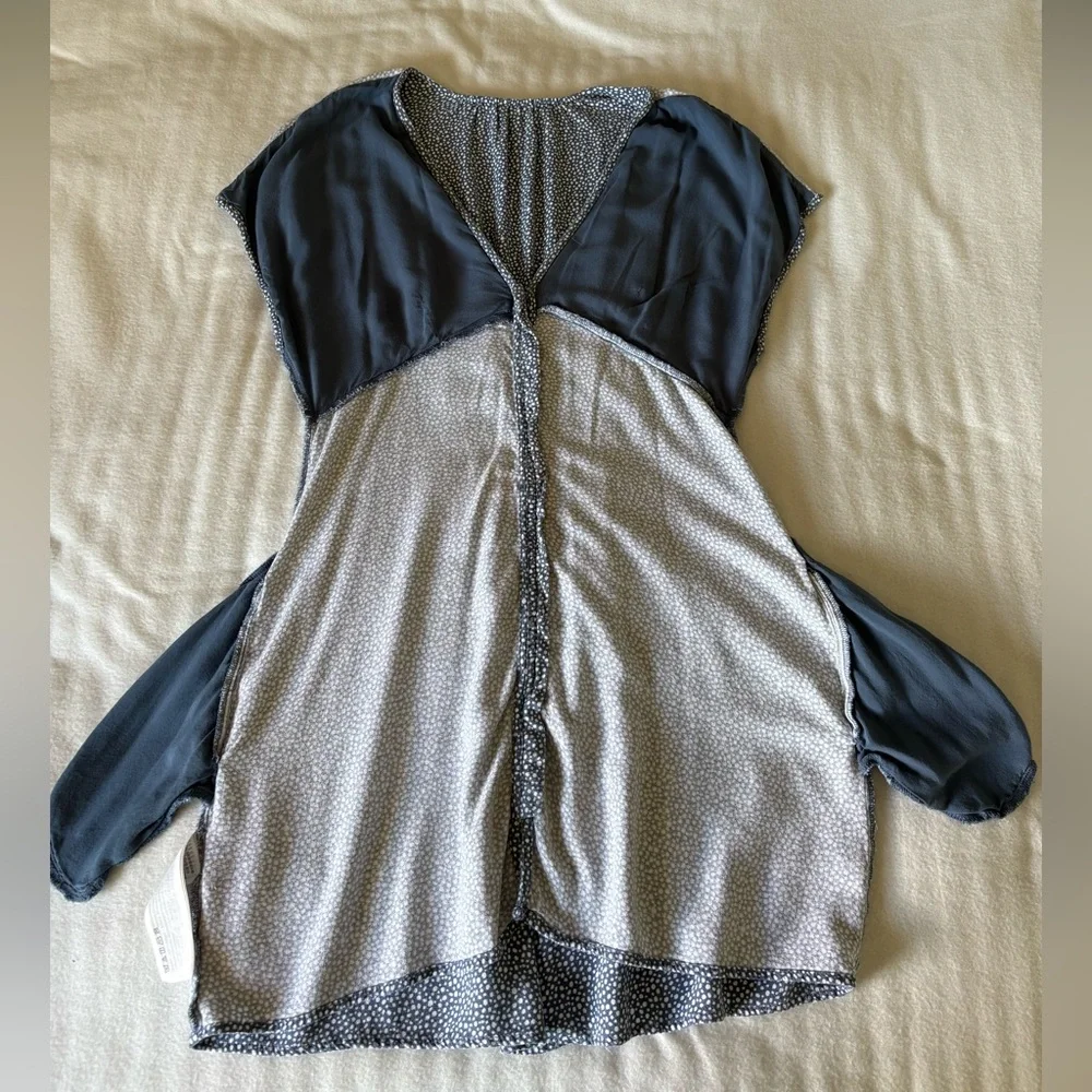 Abercrombie And Fitch Womens Medium Blue White Summer Dress With Pockets - Picture 10 of 12